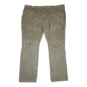 FWRD Denim & Co. Mens Jeans Size 48 Inseam 33 Distressed Cargo Pants Olive Green